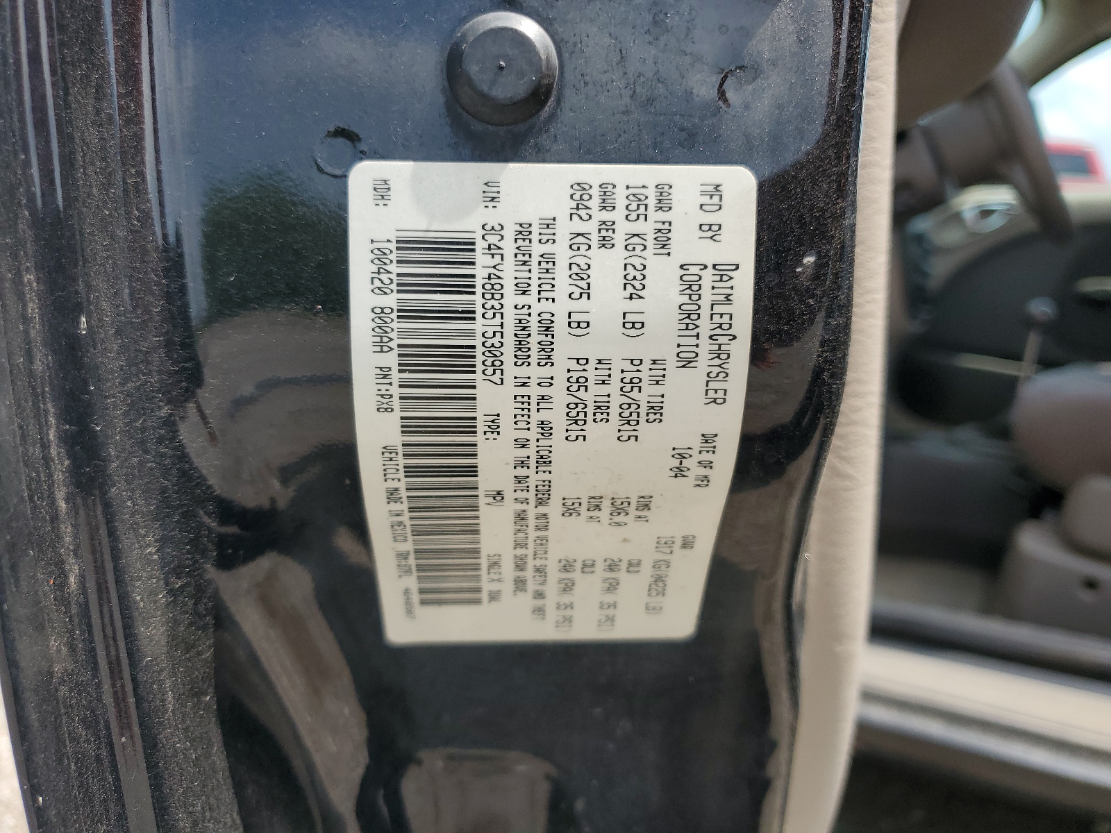 3C4FY48B35T530957 2005 Chrysler Pt Cruiser