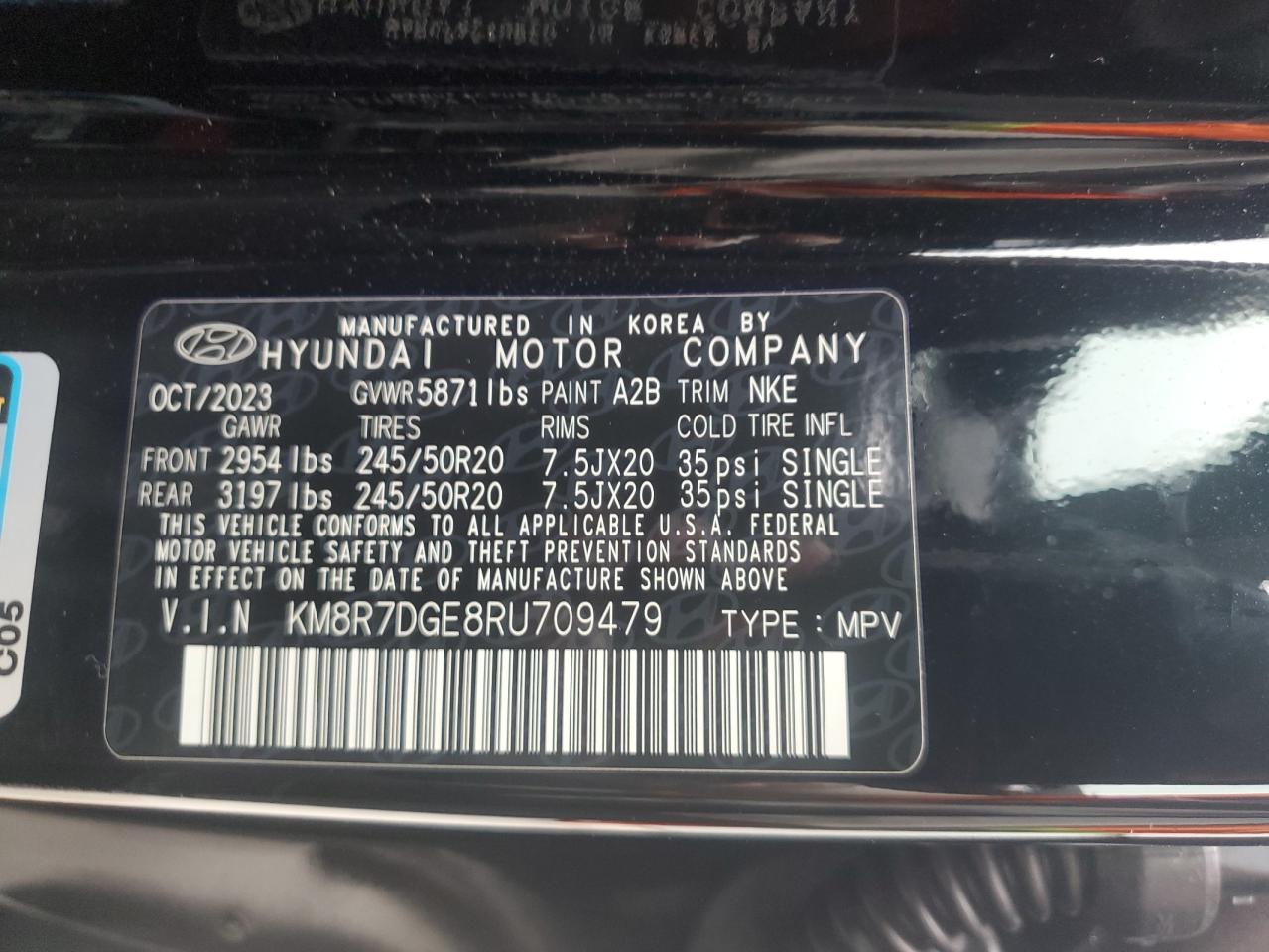 2024 Hyundai Palisade Calligraphy VIN: KM8R7DGE8RU709479 Lot: 63033584