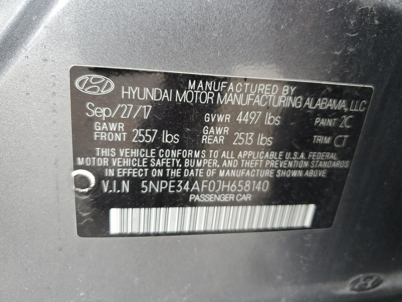 5NPE34AF0JH658140 2018 Hyundai Sonata Sport