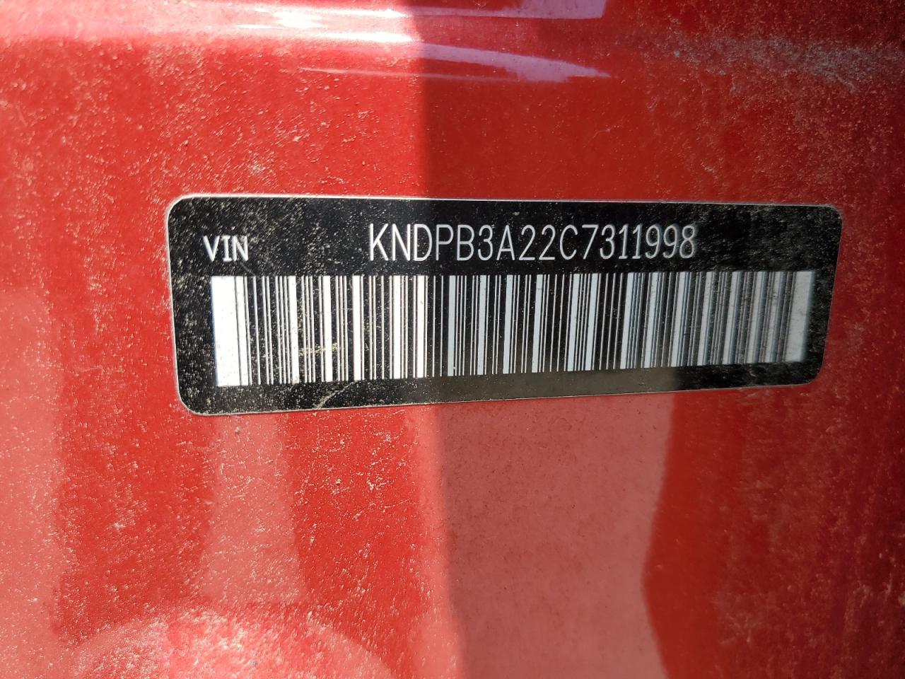 2012 Kia Sportage Base VIN: KNDPB3A22C7311998 Lot: 63011884
