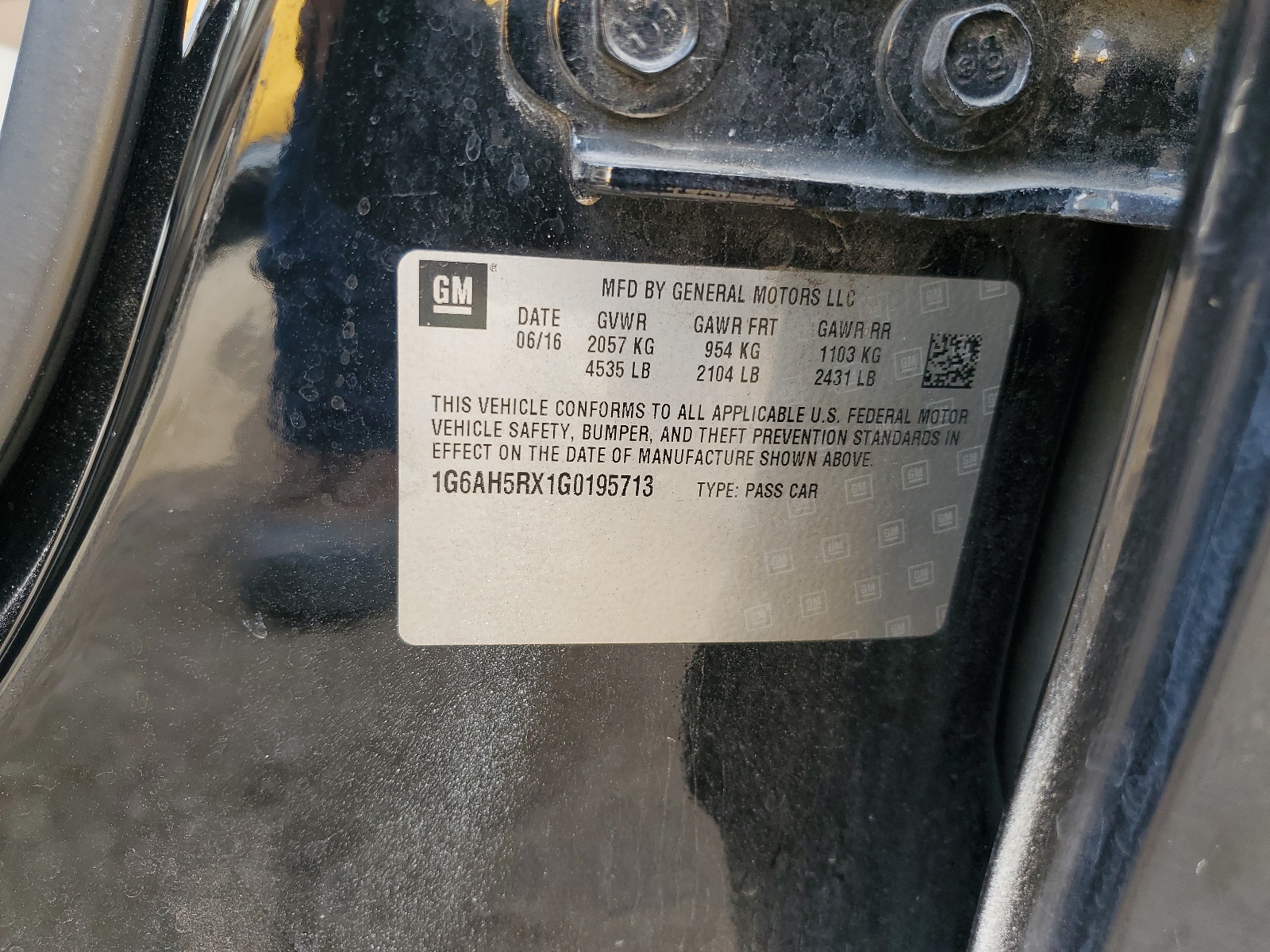 1G6AH5RX1G0195713 2016 Cadillac Ats Luxury