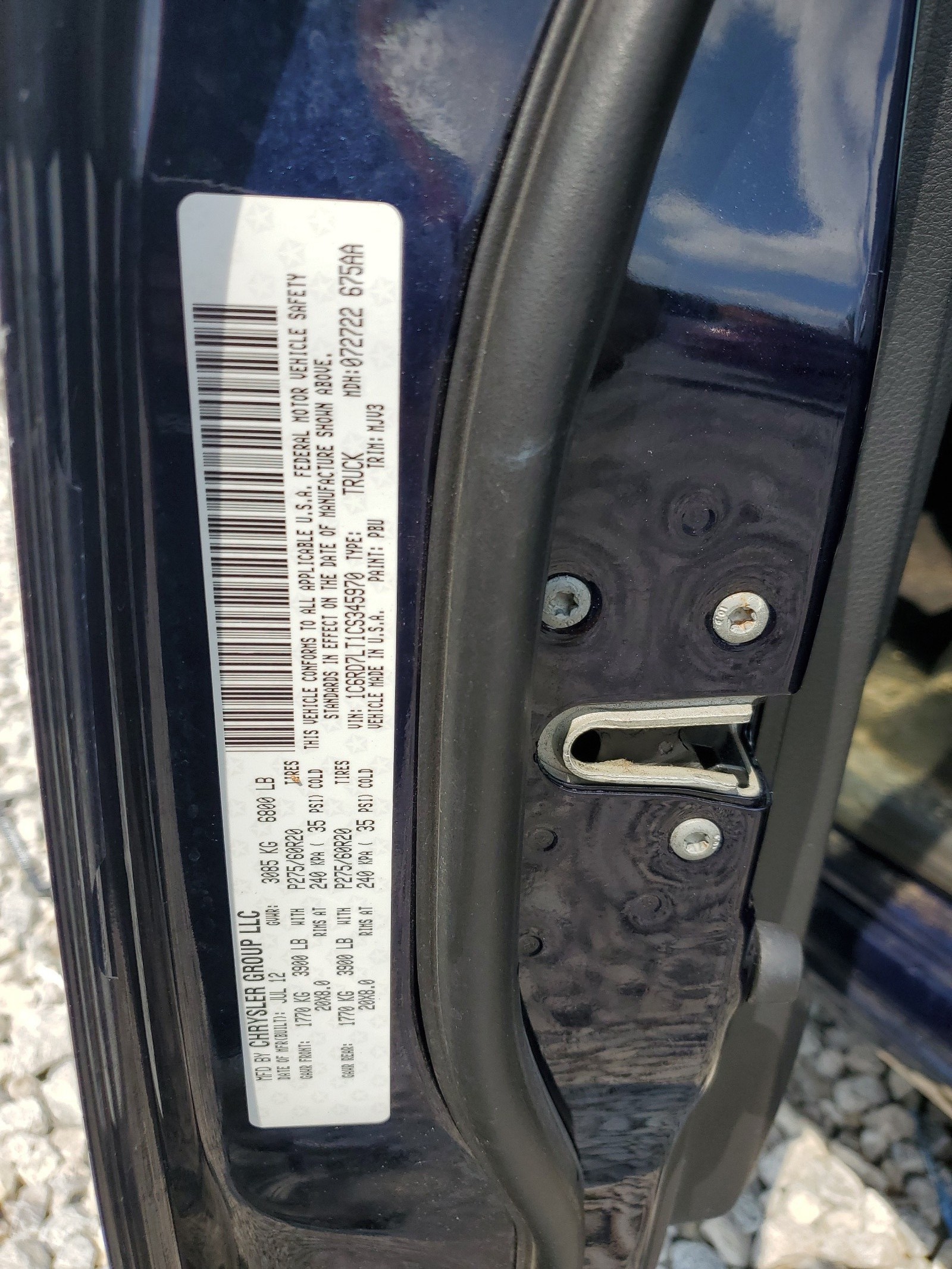 1C6RD7LT1CS345970 2012 Dodge Ram 1500 Slt