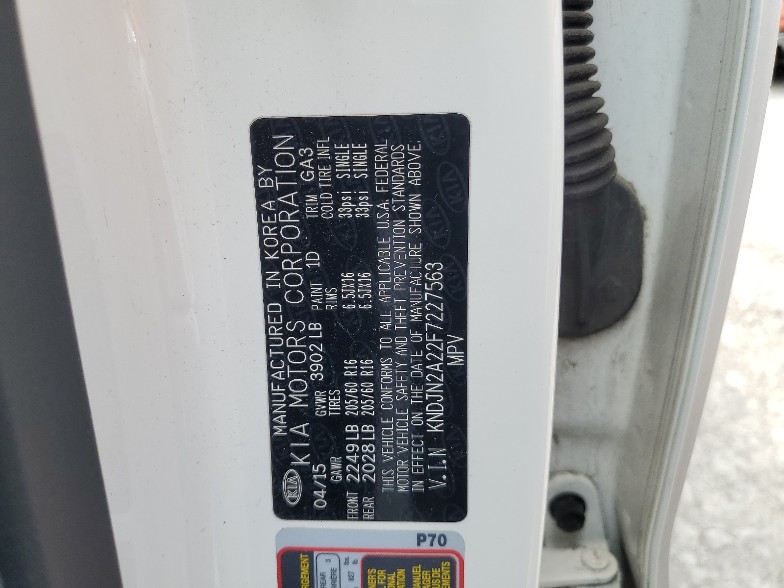 KNDJN2A22F7227563 2015 Kia Soul