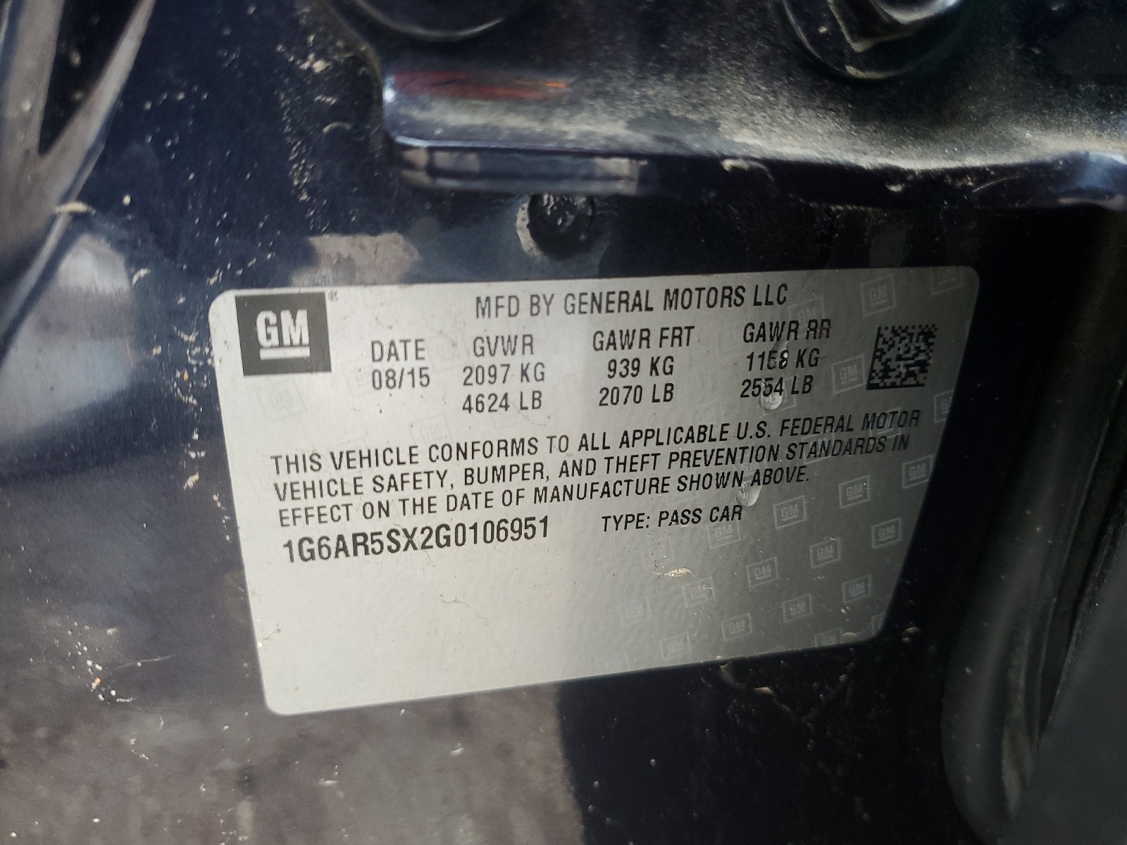 1G6AR5SX2G0106951 2016 Cadillac Cts Luxury Collection