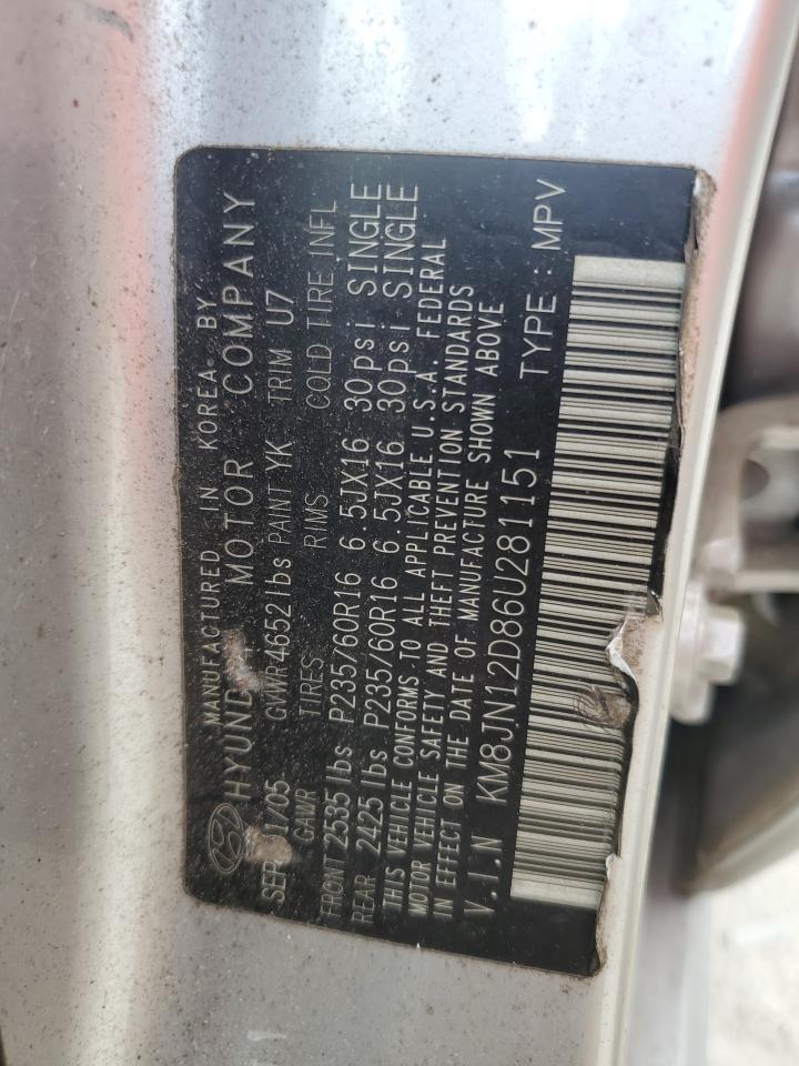 2006 Hyundai Tucson Gls VIN: KM8JN12D86U281151 Lot: 64085504