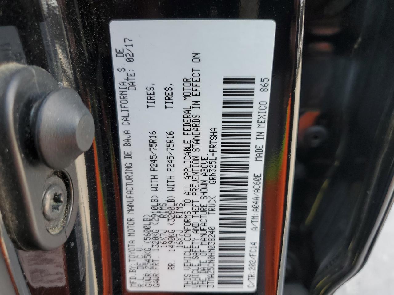 2017 Toyota Tacoma Double Cab VIN: 3TMAZ5CN0HM038240 Lot: 64659634