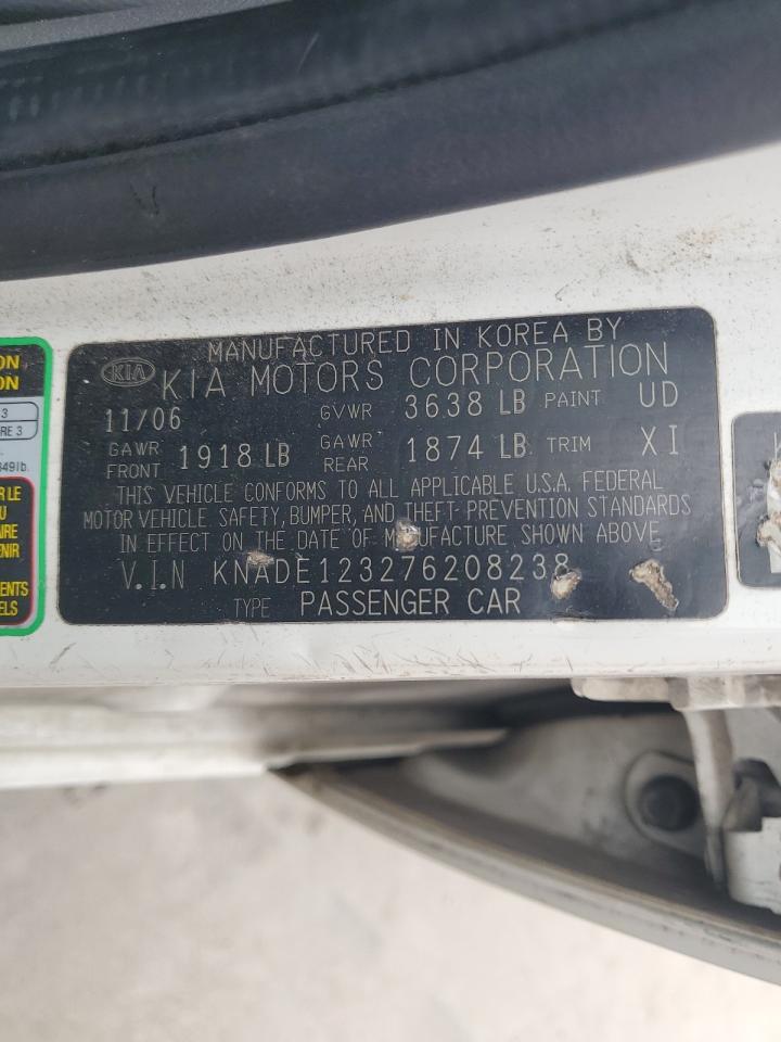 2007 Kia Rio Base VIN: KNADE123276208238 Lot: 64839934