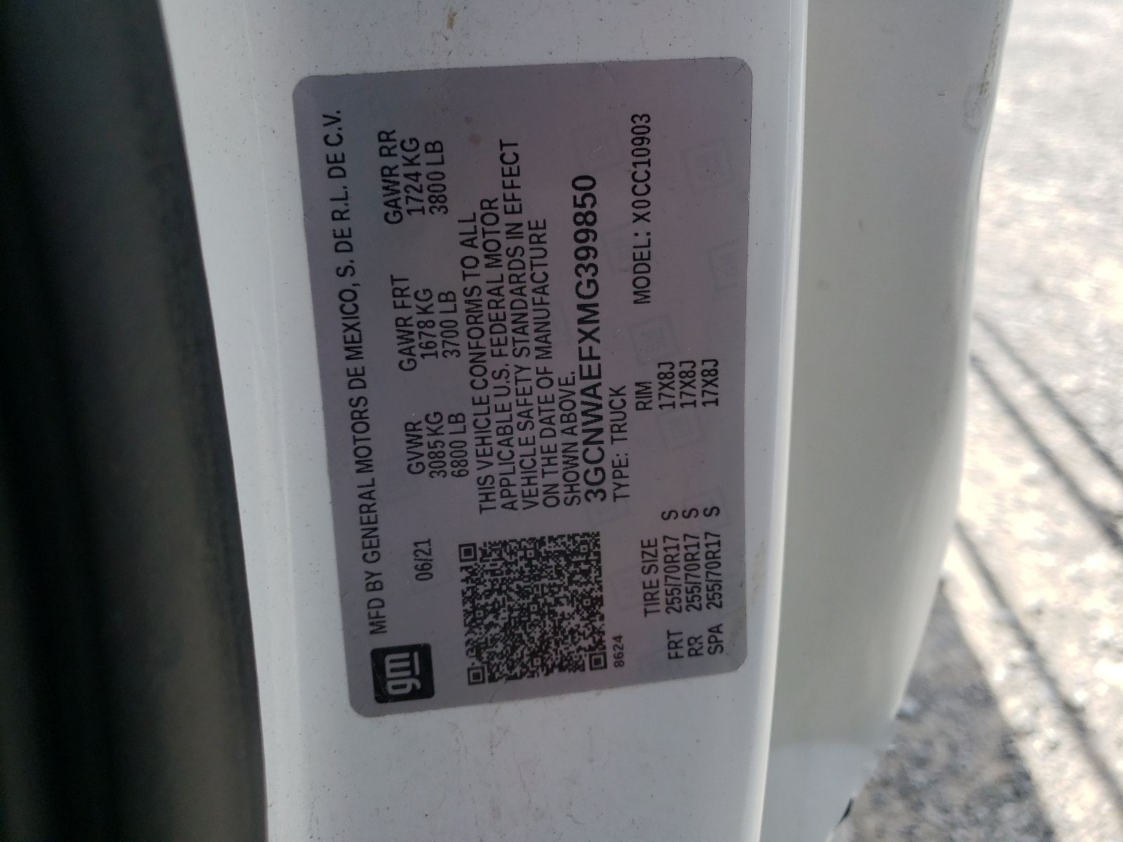 3GCNWAEFXMG399850 2021 Chevrolet Silverado C1500