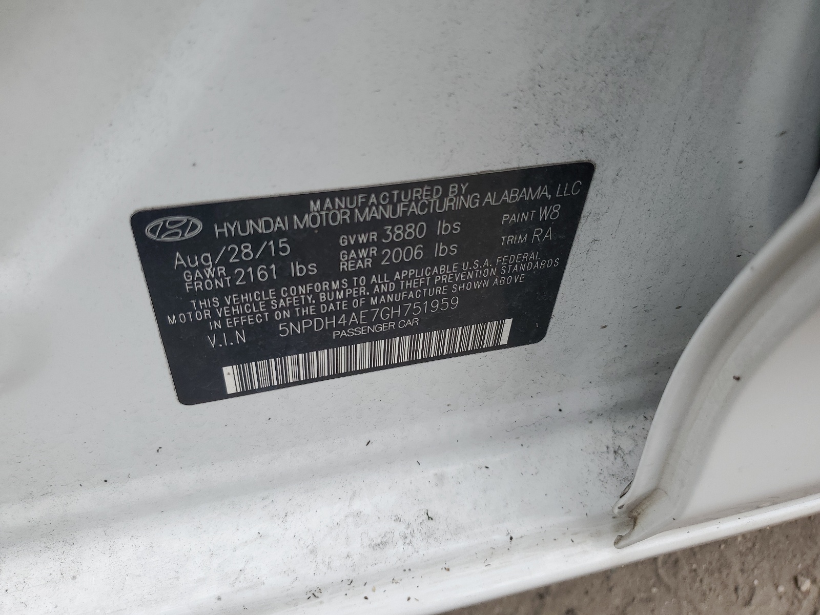 5NPDH4AE7GH751959 2016 Hyundai Elantra Se