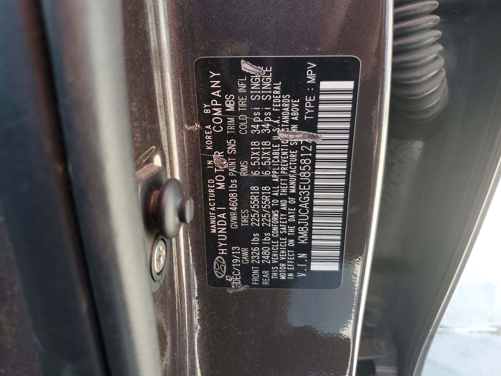 KM8JUCAG3EU858127 2014 Hyundai Tucson Gls