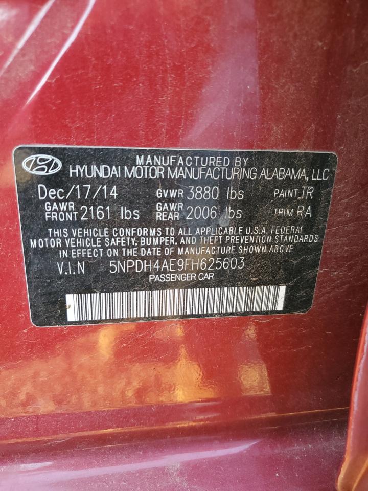 2015 Hyundai Elantra Se VIN: 5NPDH4AE9FH625603 Lot: 63866024