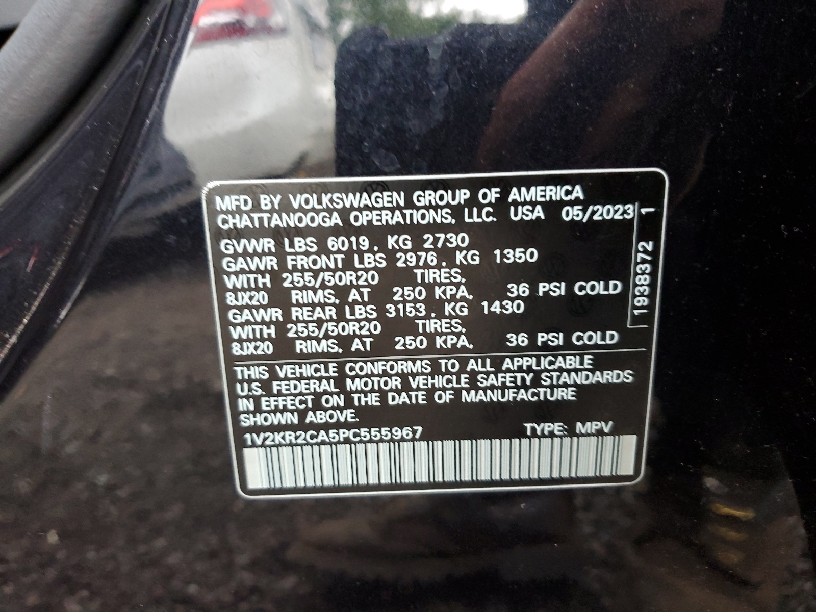 1V2KR2CA5PC555967 2023 Volkswagen Atlas Se