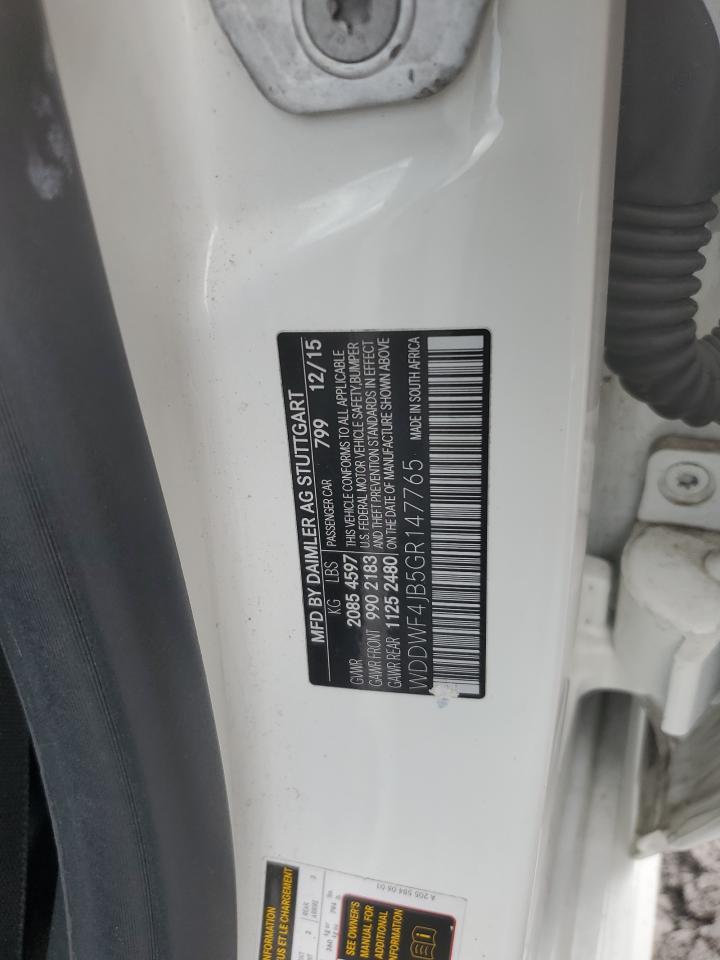 2016 Mercedes-Benz C 300 VIN: WDDWF4JB5GR147765 Lot: 62088684