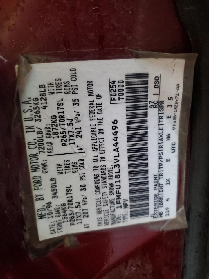 1997 Ford Expedition VIN: 1FMFU18L3VLA44496 Lot: 60830494