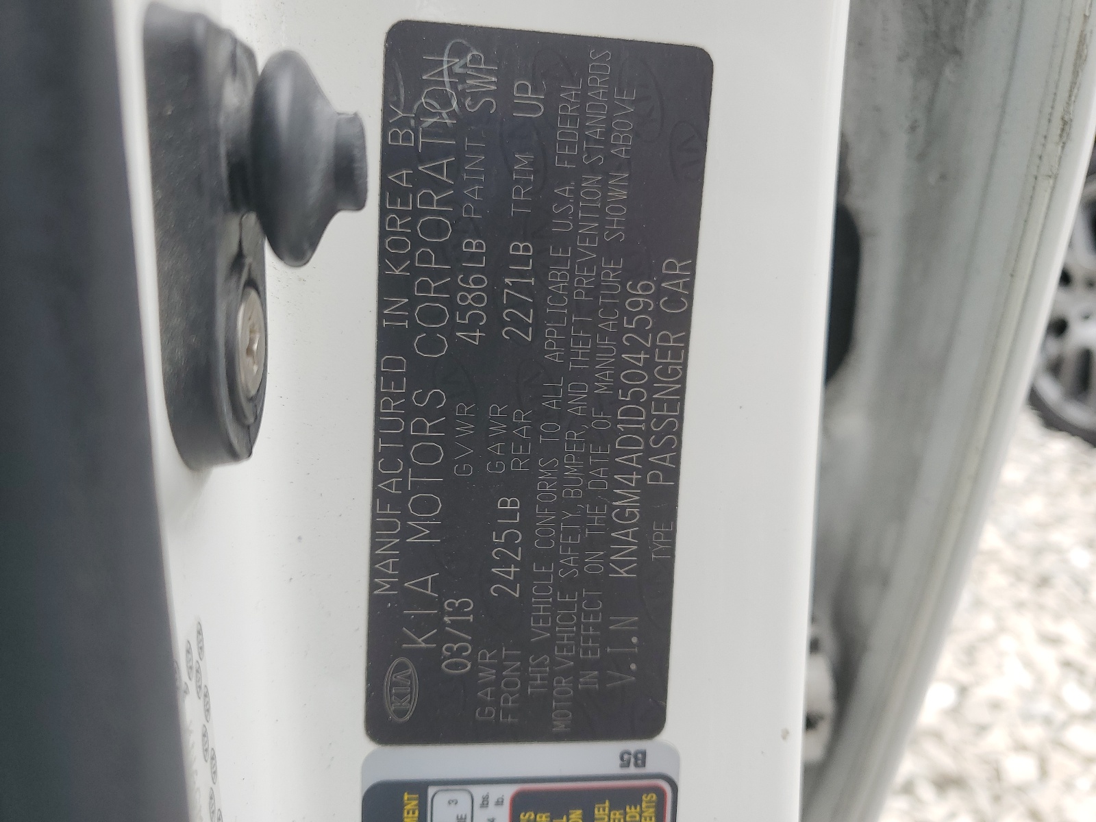 KNAGM4AD1D5042596 2013 Kia Optima Hybrid