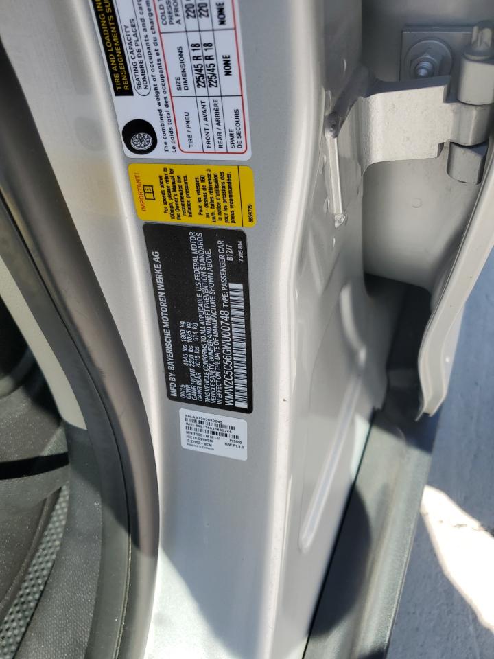 2016 Mini Cooper S Countryman VIN: WMWZC5C56GWU00748 Lot: 61957094