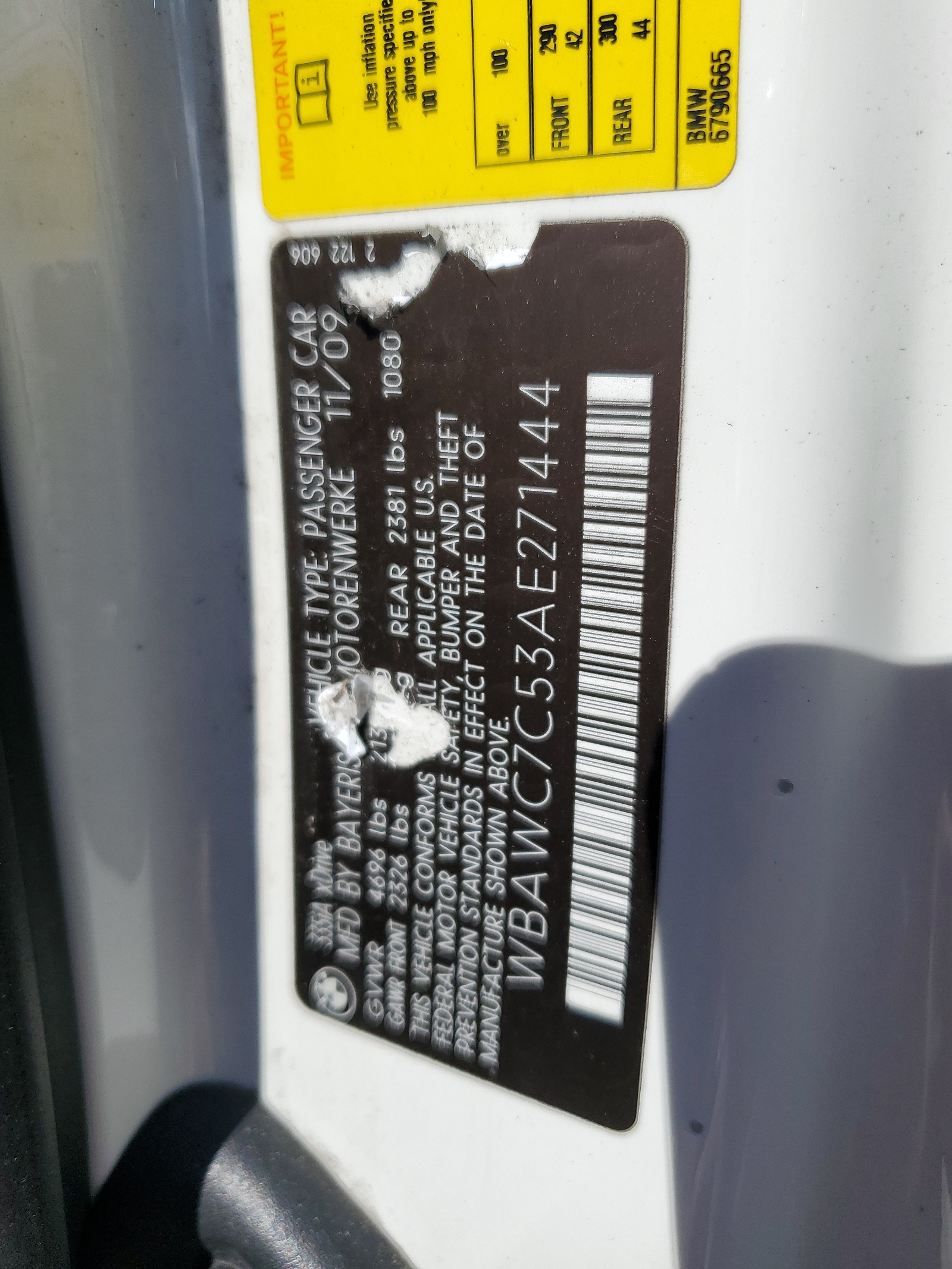 WBAWC7C53AE271444 2010 BMW 335 Xi