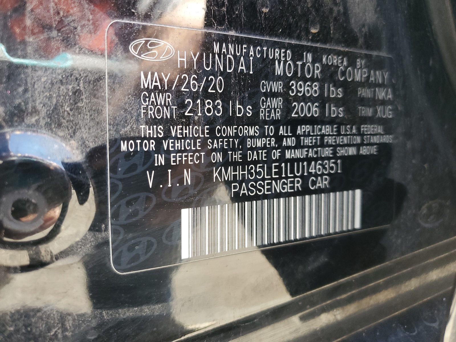 KMHH35LE1LU146351 2020 Hyundai Elantra Gt