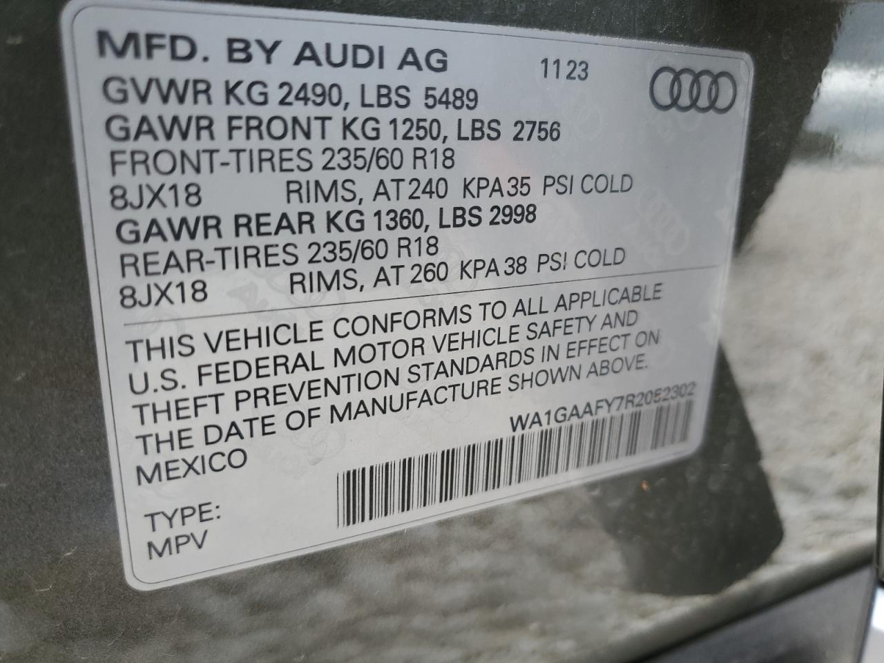 WA1GAAFY7R2052302 2024 AUDI Q5 - Image 14