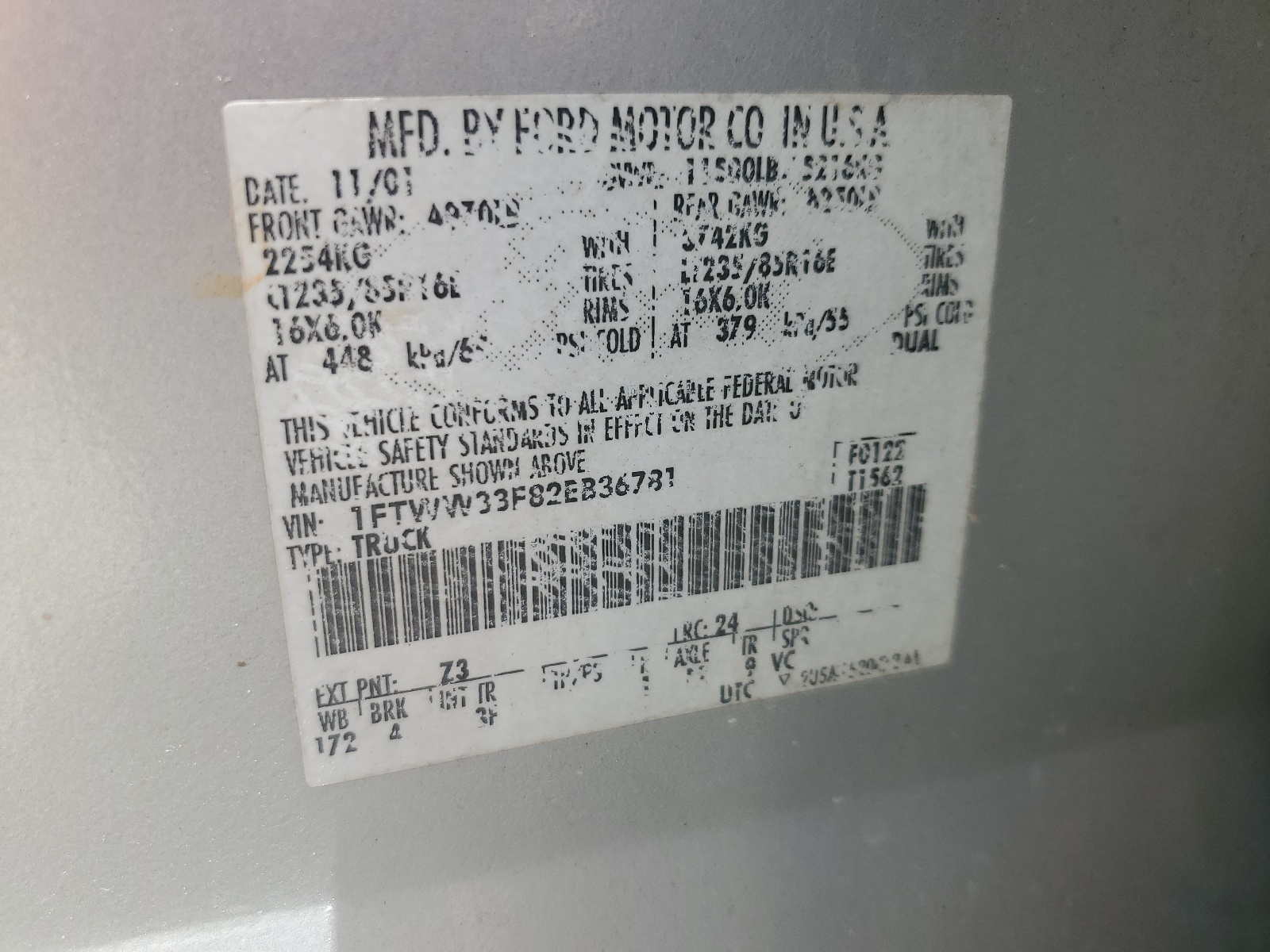 1FTWW33F82EB36781 2002 Ford F350 Super Duty