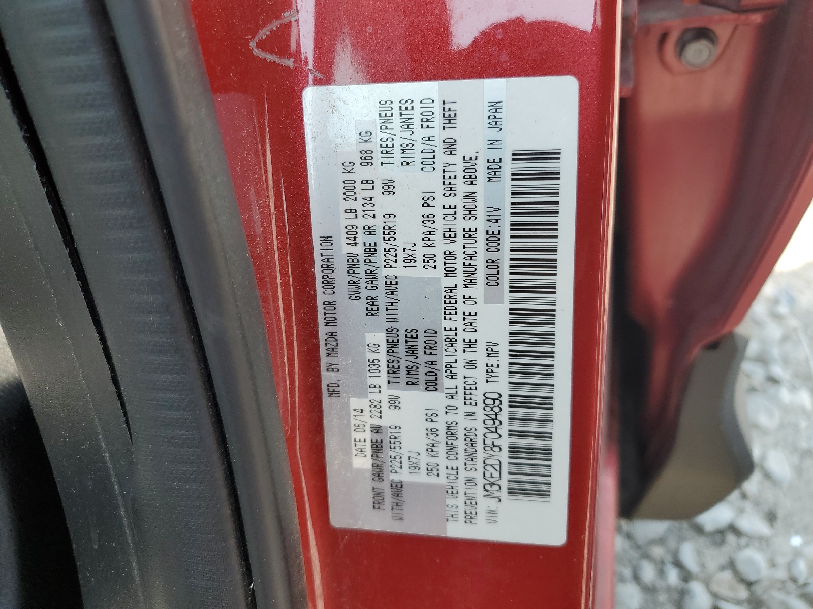 JM3KE2DY8F0494890 2015 Mazda Cx-5 Gt