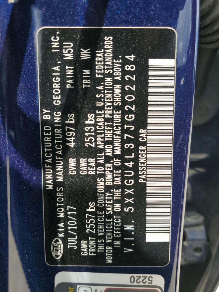 2018 Kia Optima Ex VIN: 5XXGU4L37JG202284 Lot: 59818274