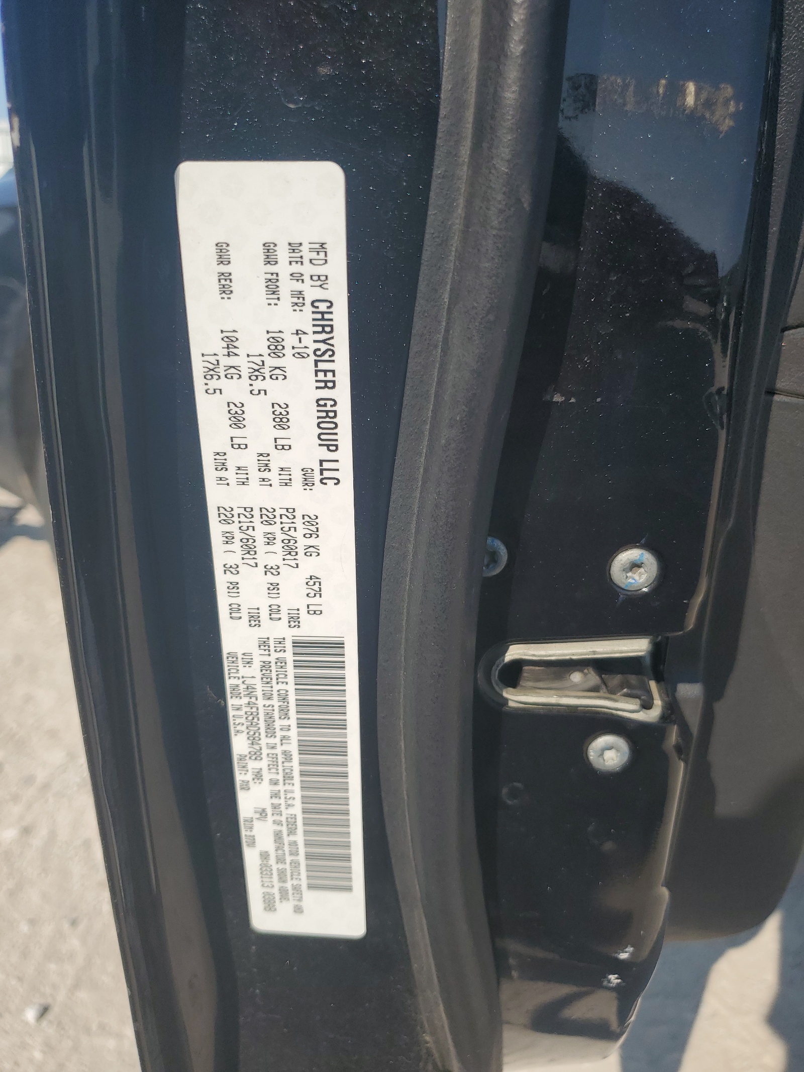 1J4NF4FB5AD584789 2010 Jeep Compass Sport