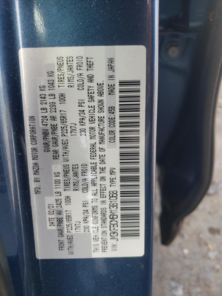 2021 Mazda Cx-5 Touring VIN: JM3KFBCM6M1381068 Lot: 64314784