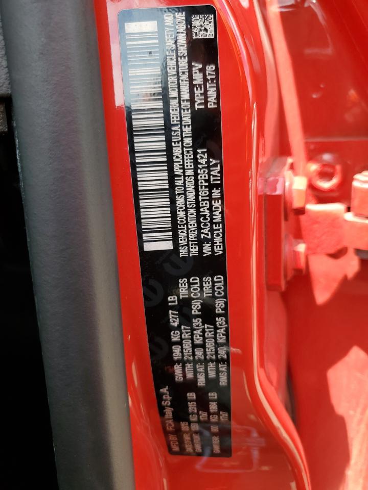 2015 Jeep Renegade Latitude VIN: ZACCJABT6FPB51421 Lot: 63605024