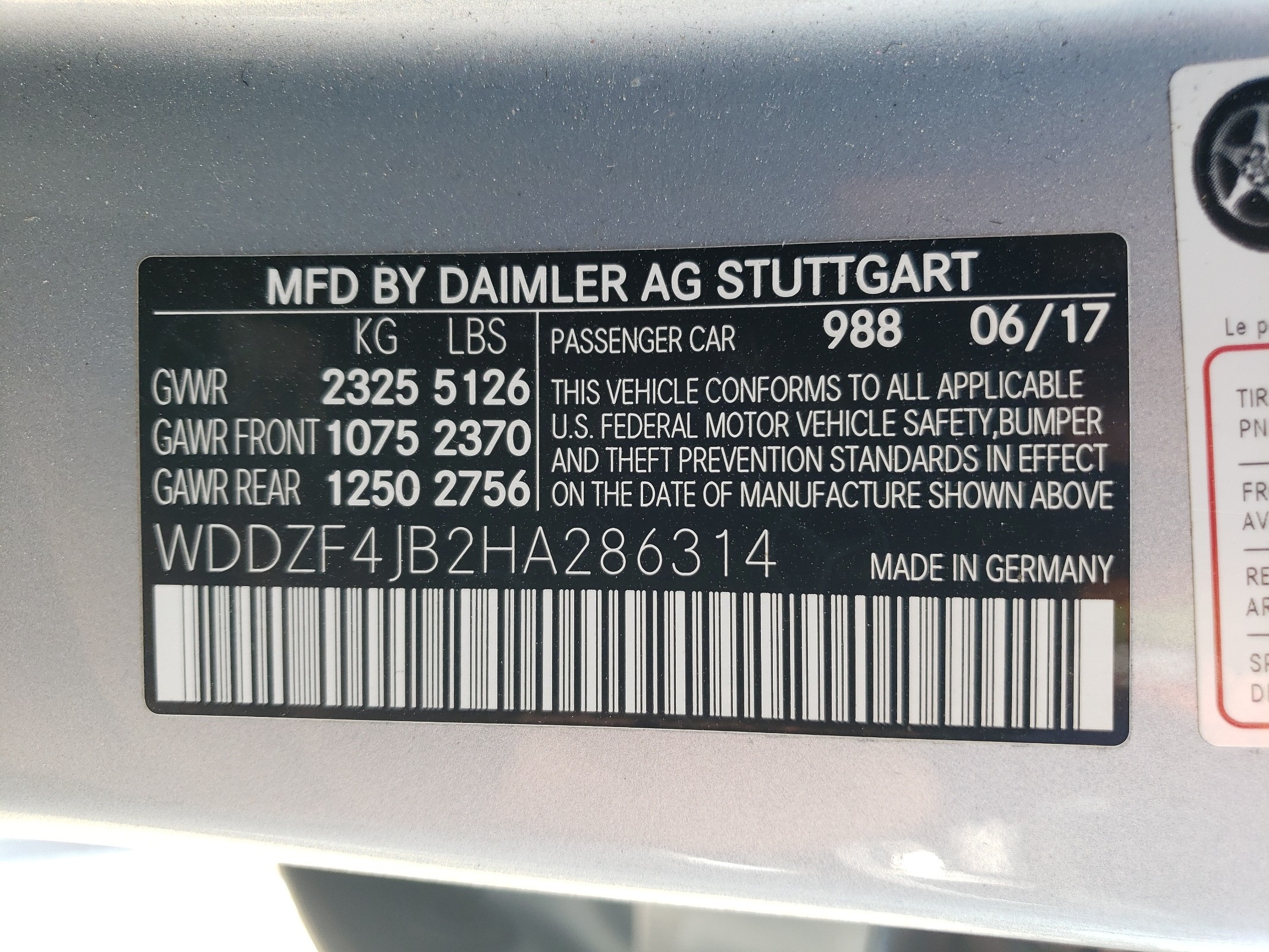 WDDZF4JB2HA286314 2017 Mercedes-Benz E 300