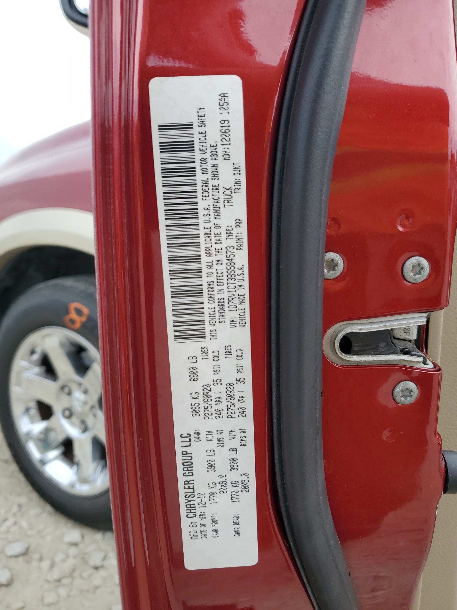 1D7RV1CT3BS584573 2011 Dodge Ram 1500