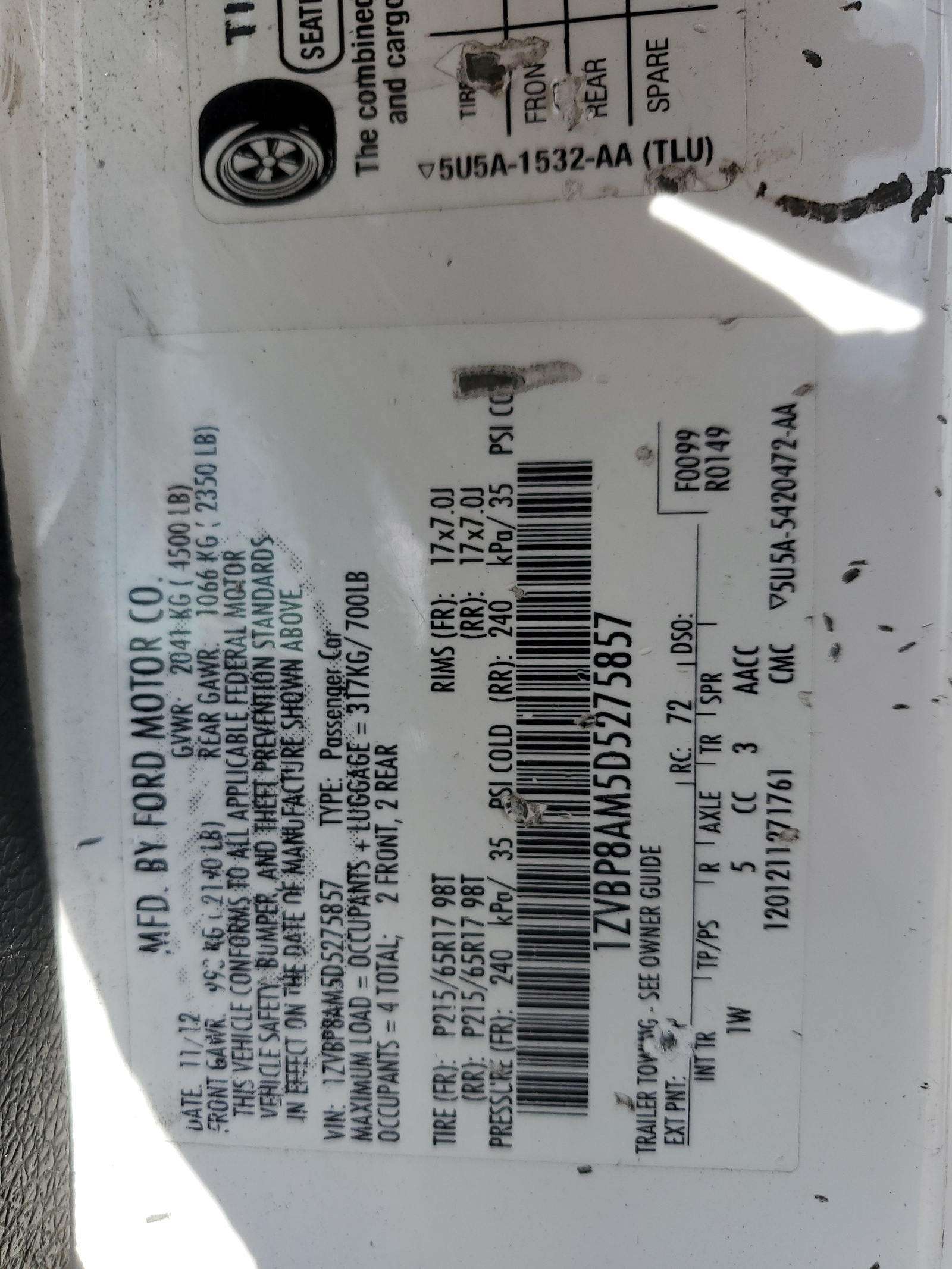 1ZVBP8AM5D5275857 2013 Ford Mustang