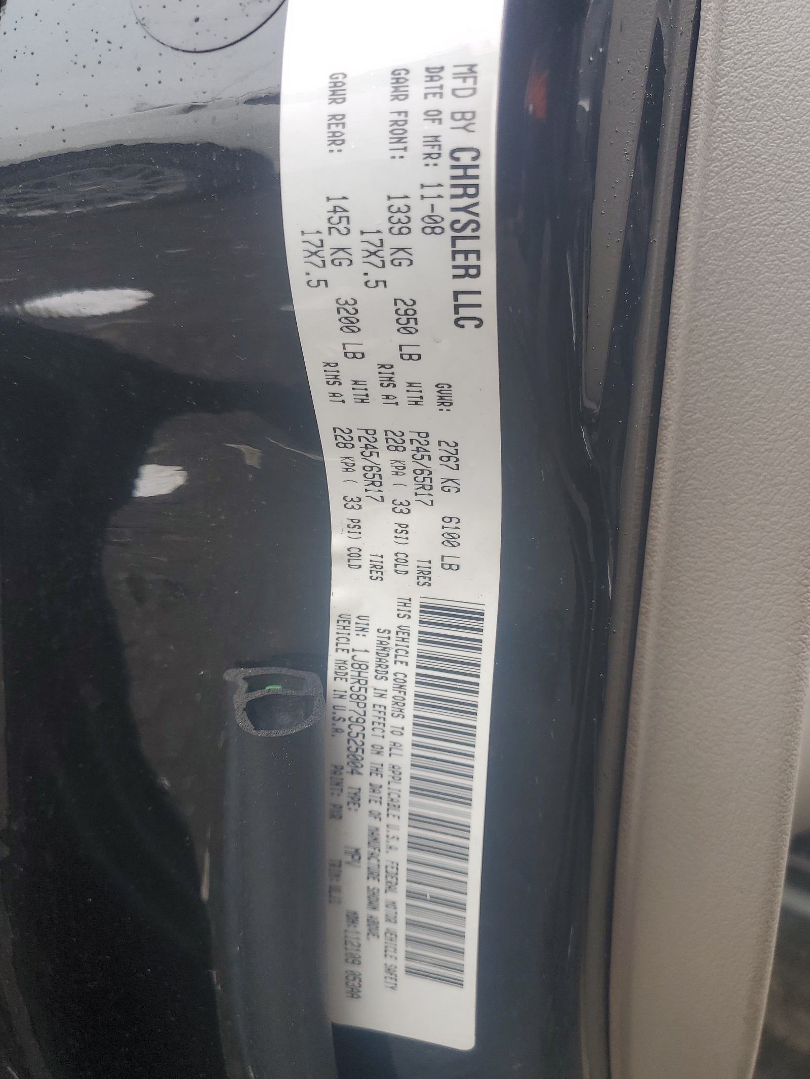 1J8HR58P79C525004 2009 Jeep Grand Cherokee Limited