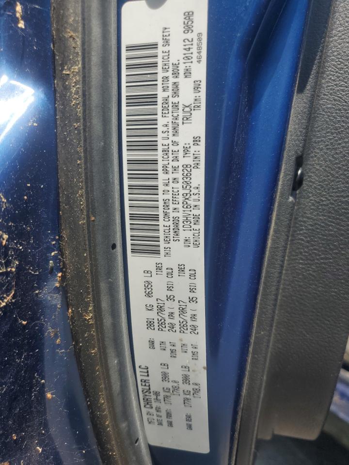 2009 Dodge Ram 1500 VIN: 1D3HV16PX9J503628 Lot: 60459004