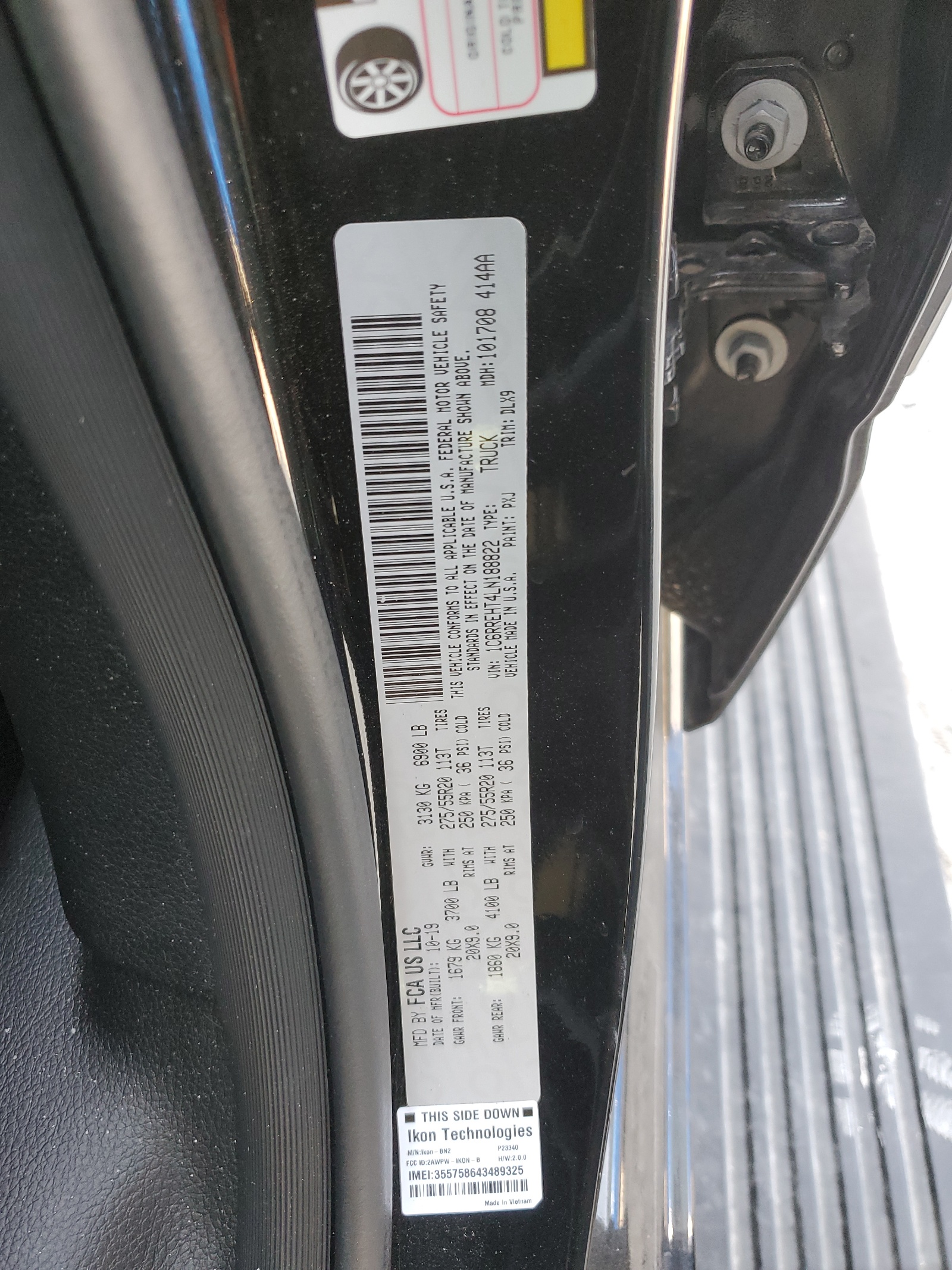 1C6RREHT4LN188822 2020 Ram 1500 Limited