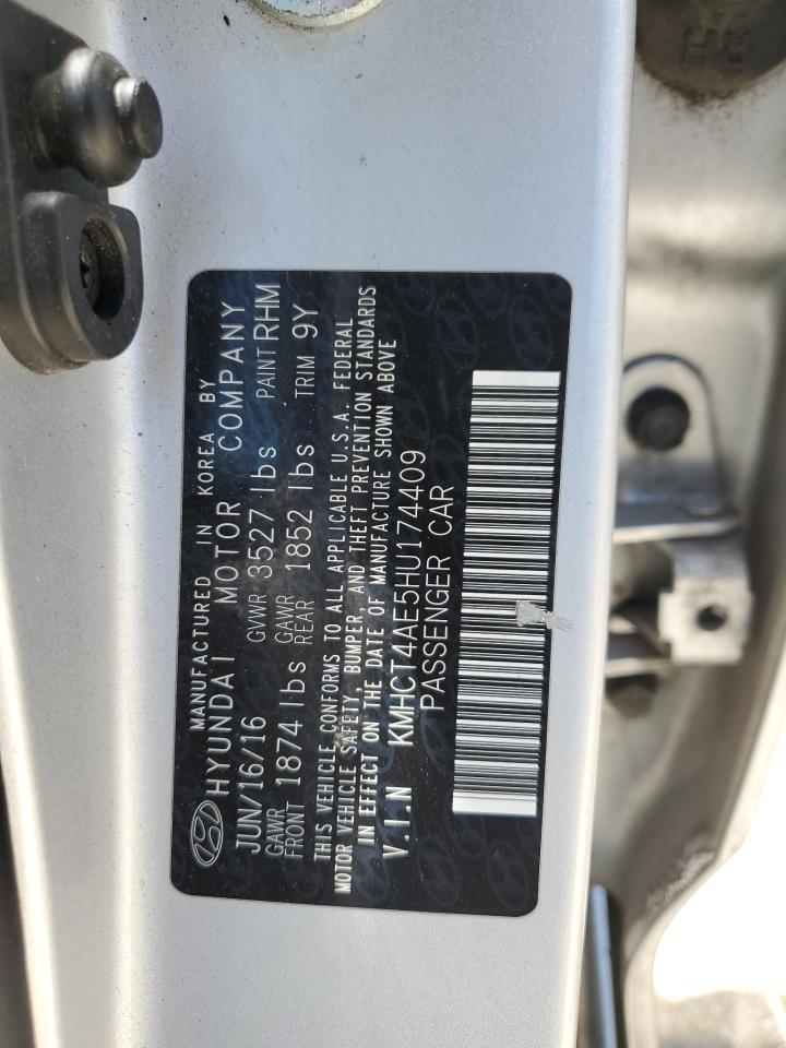 KMHCT4AE5HU174409 2017 HYUNDAI ACCENT - Image 14