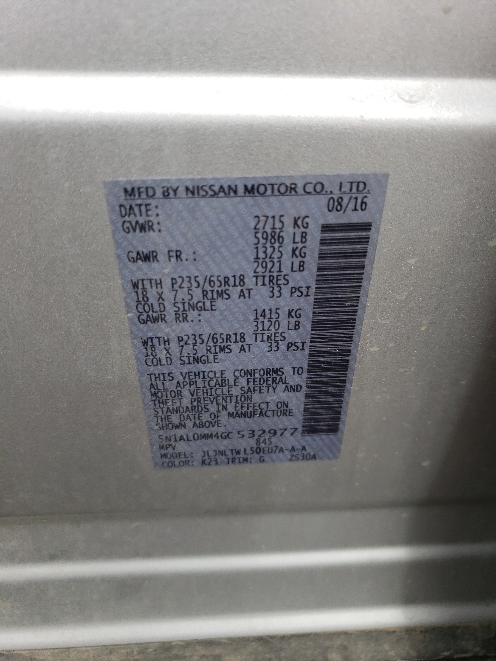 5N1AL0MM4GC532977 2016 Infiniti Qx60