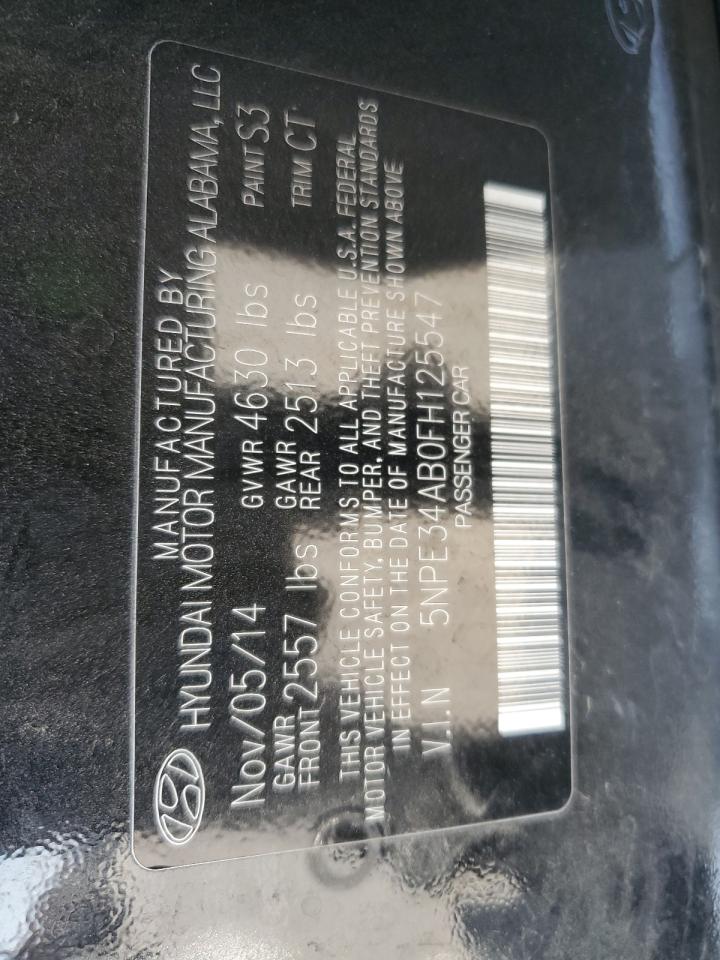 2015 Hyundai Sonata Sport VIN: 5NPE34AB0FH125547 Lot: 65262464