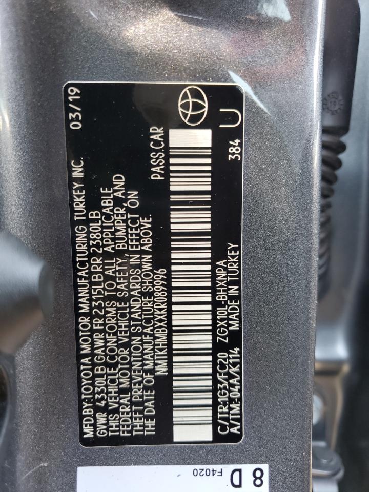 NMTKHMBXXKR089996 2019 Toyota C-Hr Xle