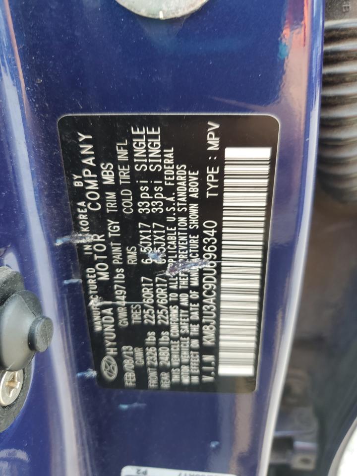 2013 Hyundai Tucson Gls VIN: KM8JU3AC9DU696340 Lot: 63358634