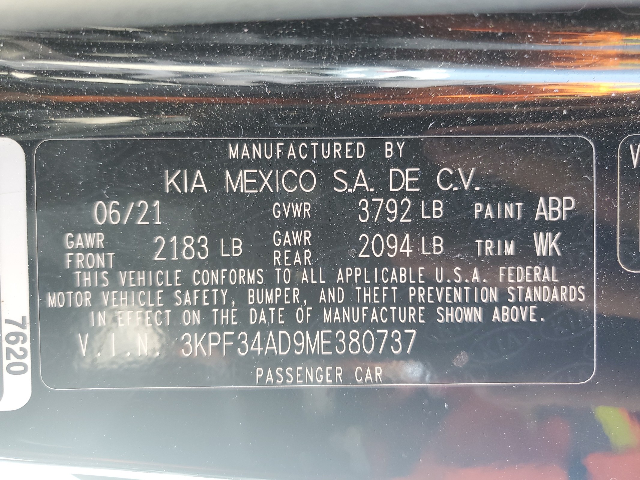 3KPF34AD9ME380737 2021 Kia Forte Gt Line