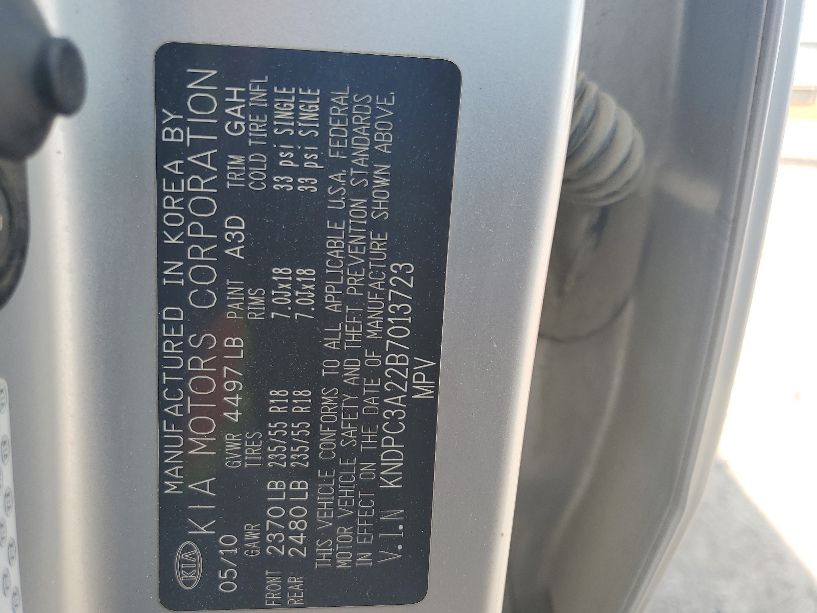 KNDPC3A22B7013723 2011 Kia Sportage Ex