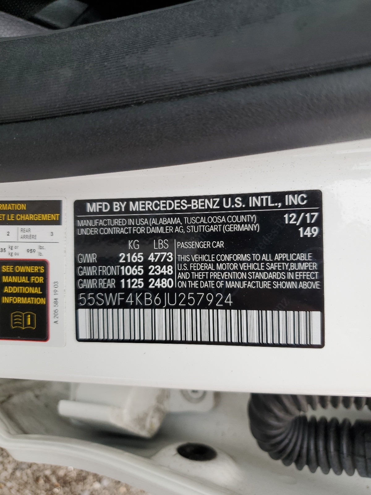 55SWF4KB6JU257924 2018 Mercedes-Benz C 300 4Matic