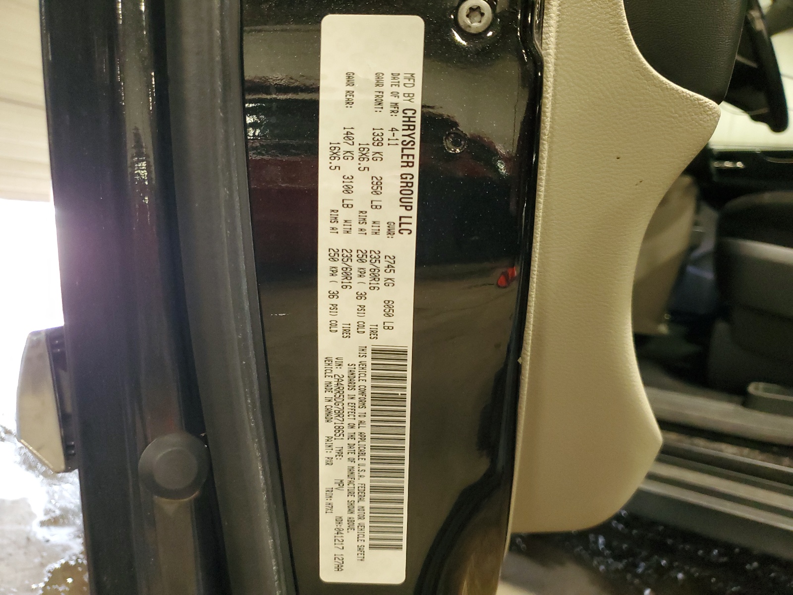 2A4RR5DG7BR718651 2011 Chrysler Town & Country Touring