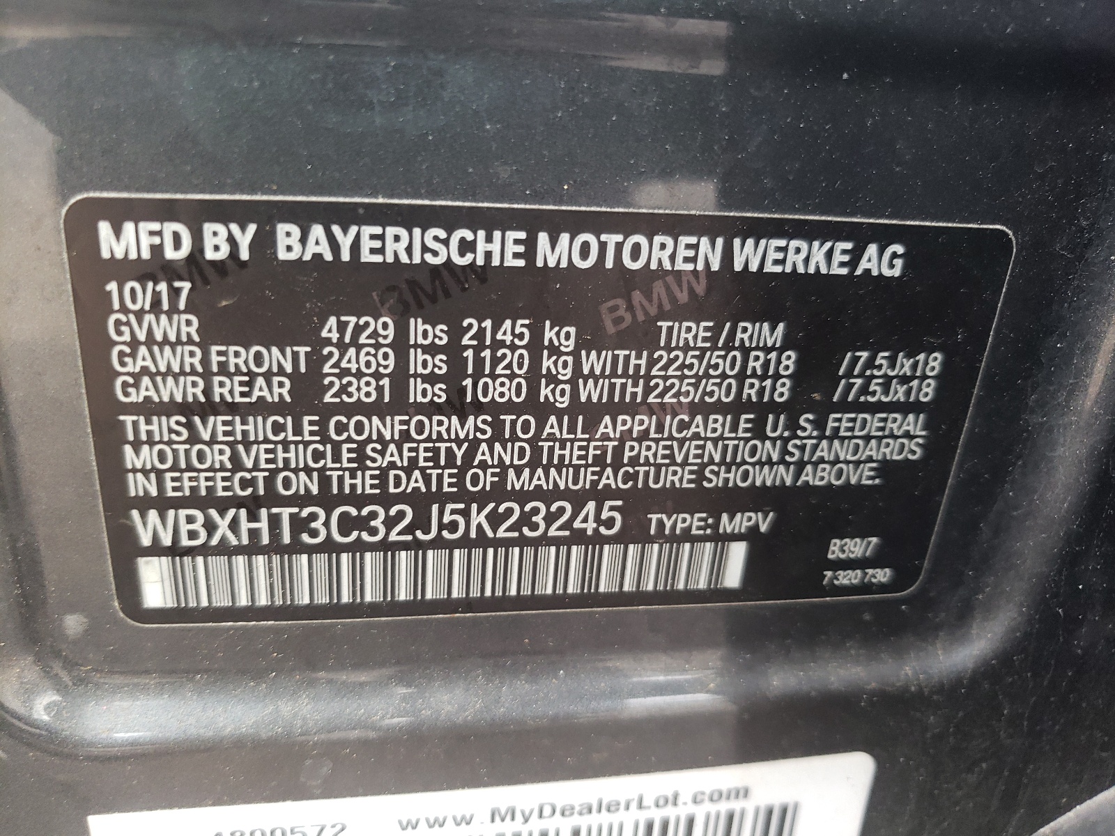 WBXHT3C32J5K23245 2018 BMW X1 xDrive28I