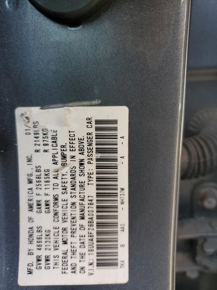 19UUA8F28BA007847 2011 Acura Tl