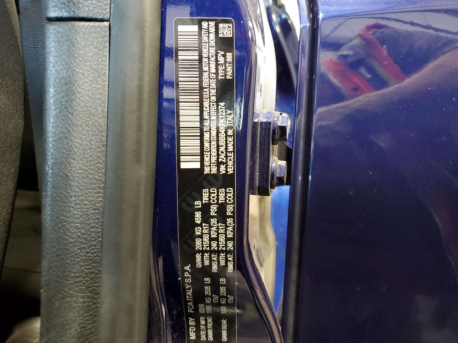 ZACNJBBB4KPK12374 2019 Jeep Renegade Latitude