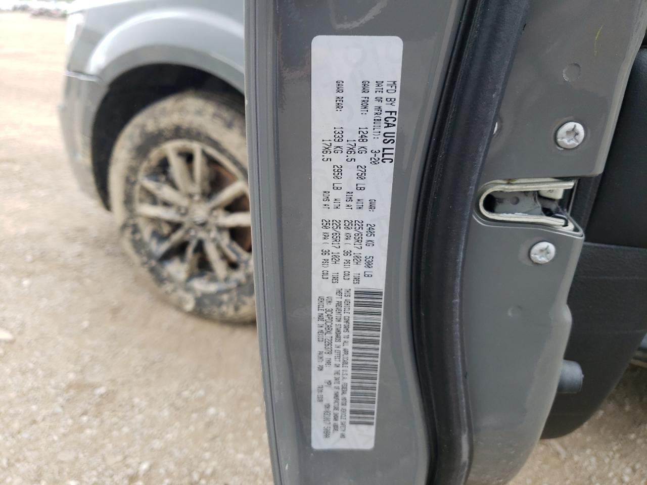 2020 Dodge Journey Se VIN: 3C4PDCABXLT226378 Lot: 65059484