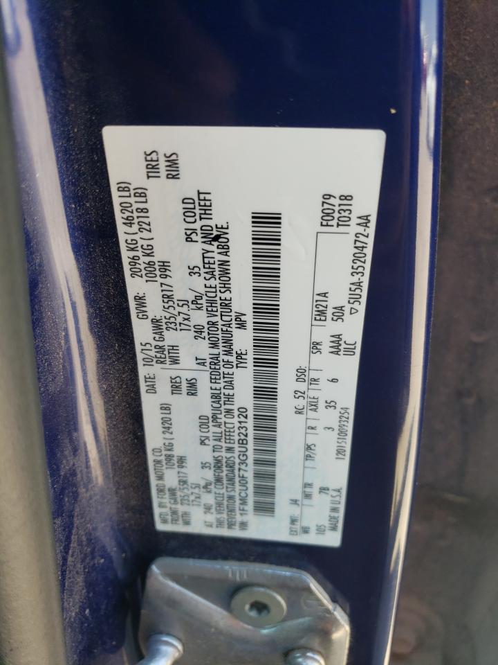 2016 Ford Escape S VIN: 1FMCU0F73GUB23120 Lot: 65126434