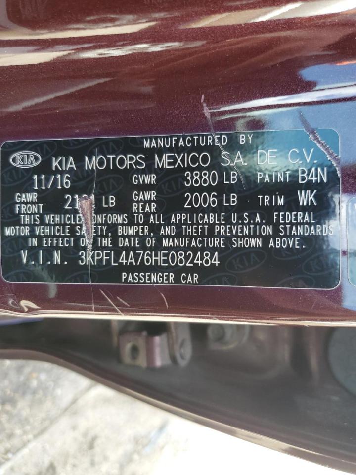 2017 Kia Forte Lx VIN: 3KPFL4A76HE082484 Lot: 64349444